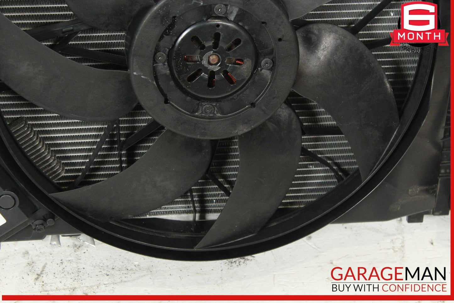 01-05 Mercedes W203 C240 Engine Cooling Radiator Fan Shroud Motor A/C Condenser