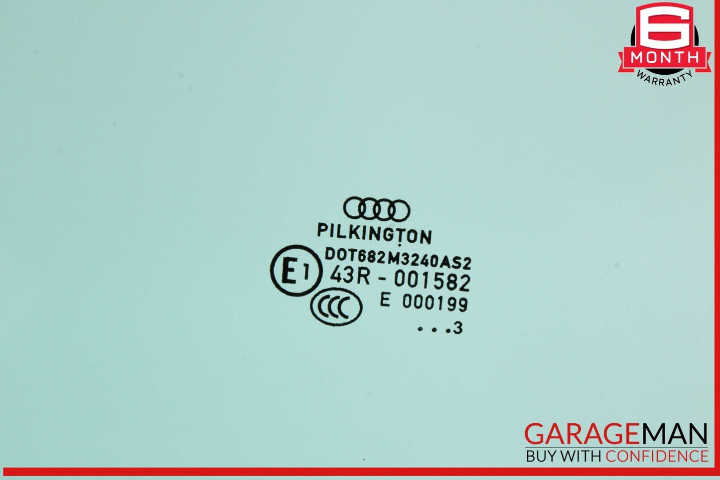 09-16 Audi A4 S4 Rear Right Passenger Side Door Window Glass OEM