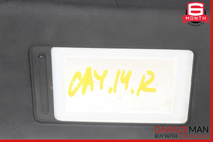 11-14 Porsche Cayenne 958 Sun Visor Sunvisor Front Right Side Black OEM