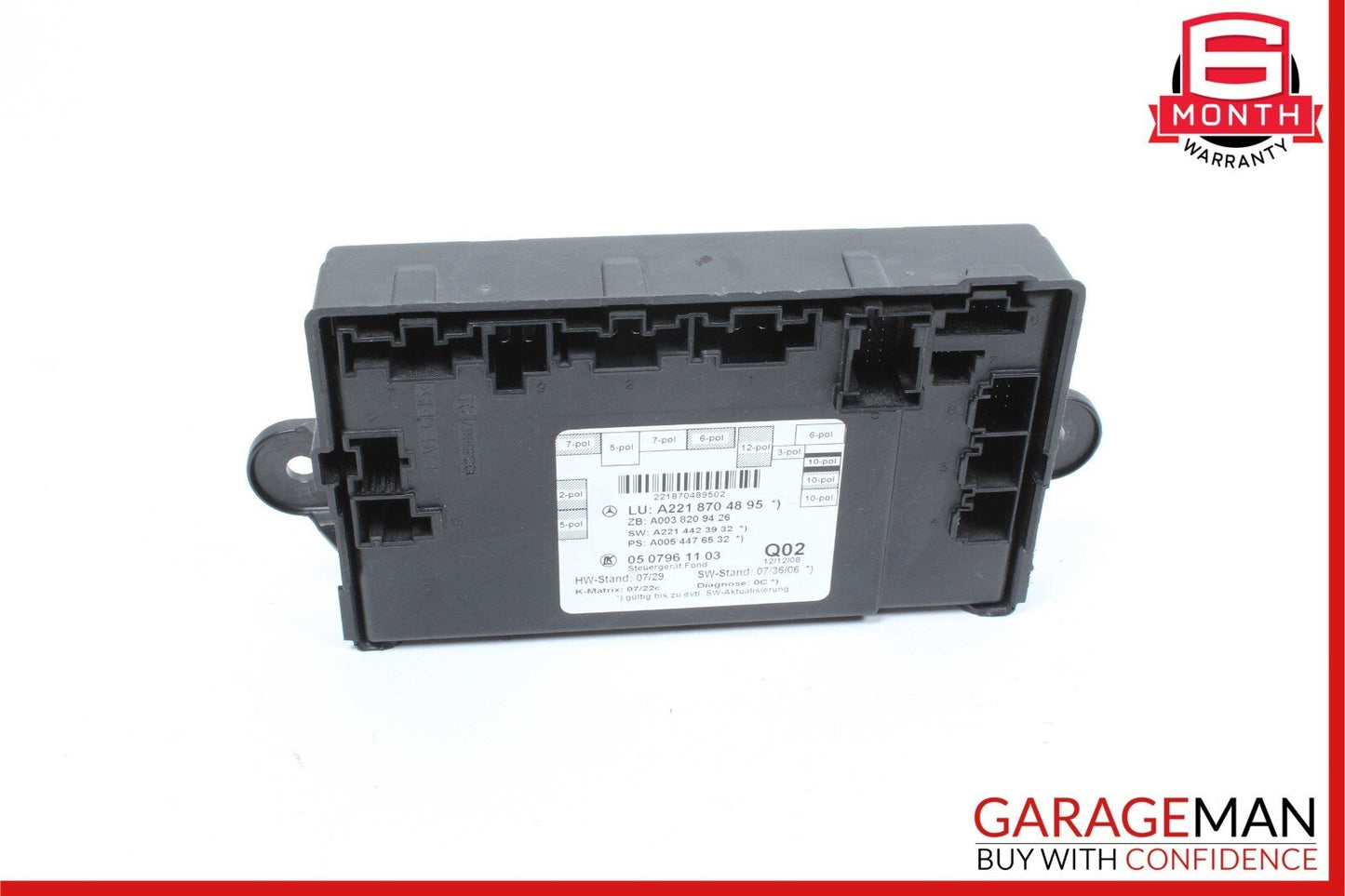 07-13 Mercedes-Benz S550 W221 Rear Right Door Control Module 2218704895