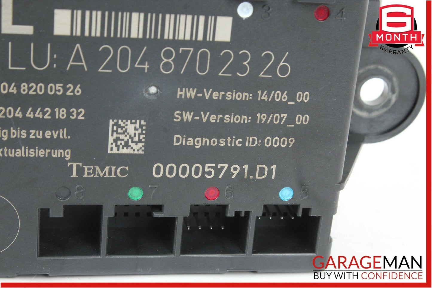 08-14 Mercedes W204 C300 Rear Left Driver Side Door Controller Module Unit OEM