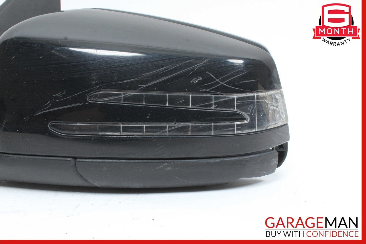 12-14 Mercedes W204 C250 C350 Front Left Side Mirror Rear View Door Black OEM