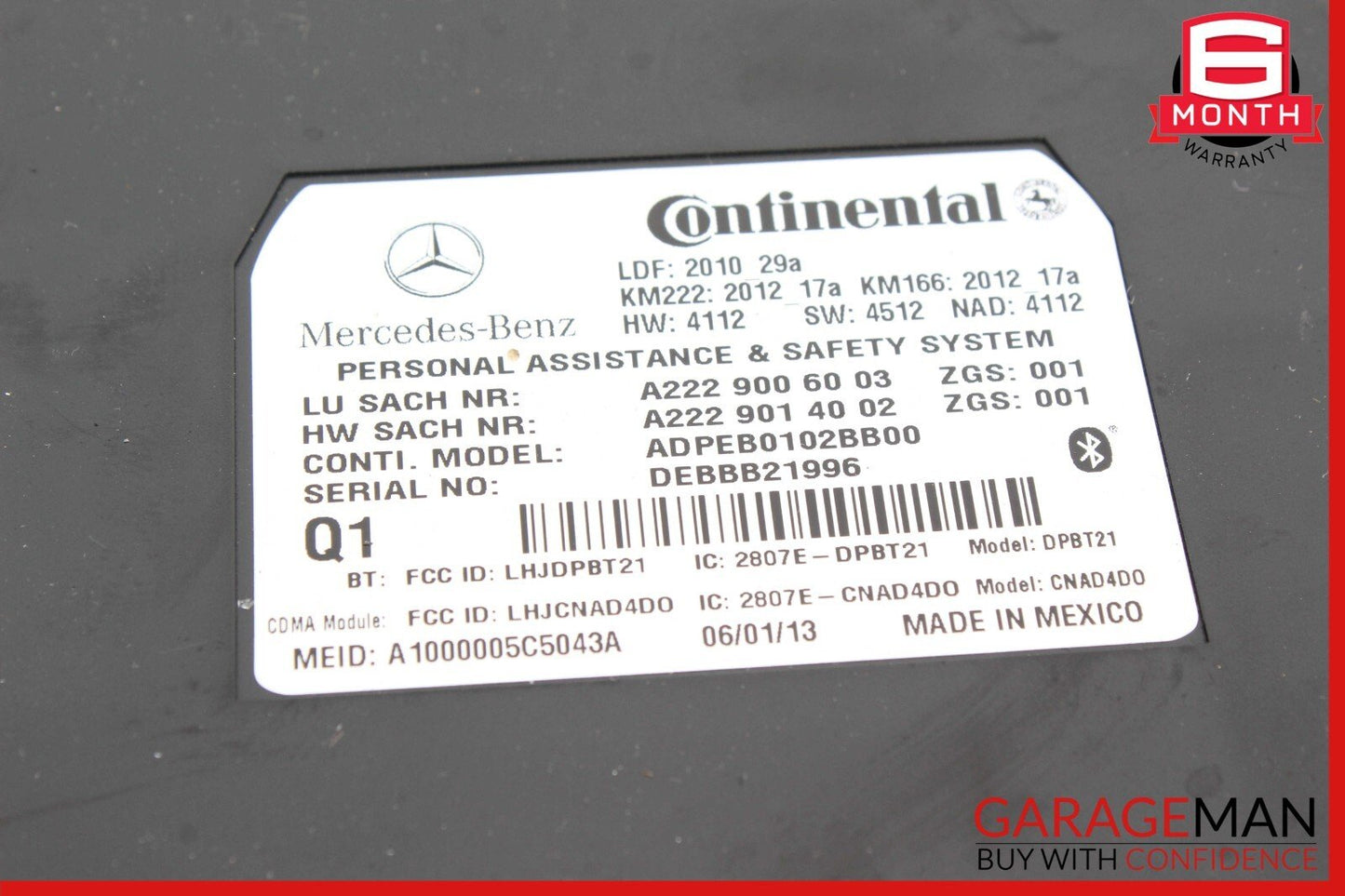 12-20 Mercedes E350 CLA250 C250 Communication Control Module 2229006003 OEM