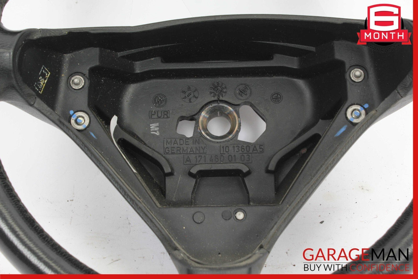 05-07 Mercedes R171 SLK350 C230 C280 3 Spoke Steering Wheel 1714600103 Black OEM