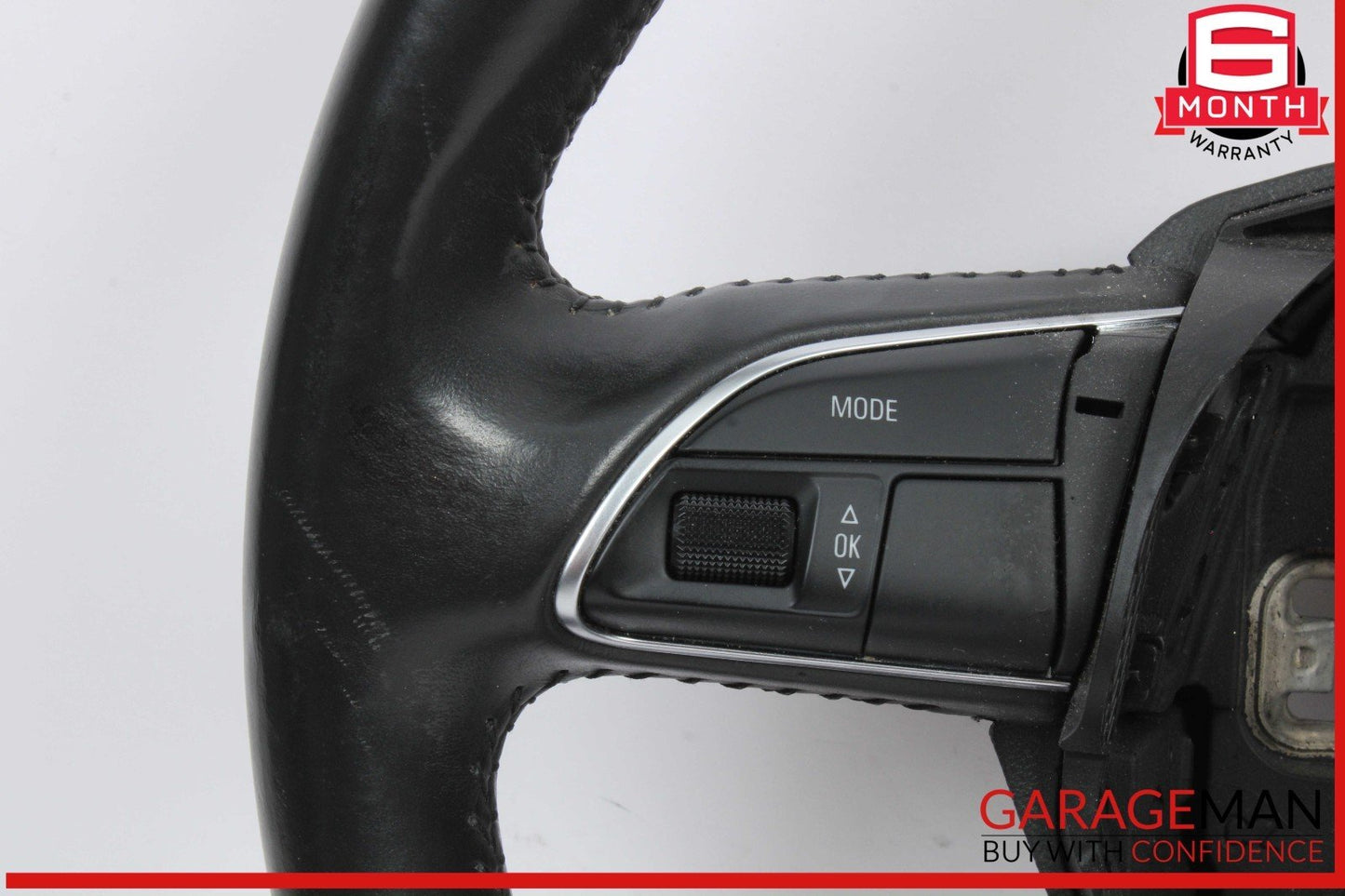 13-17 Audi Q5 Front Left Driver Side Multifunctional Steering Wheel Black OEM