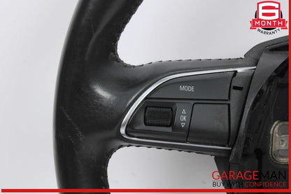 13-17 Audi Q5 Front Left Driver Side Multifunctional Steering Wheel Black OEM