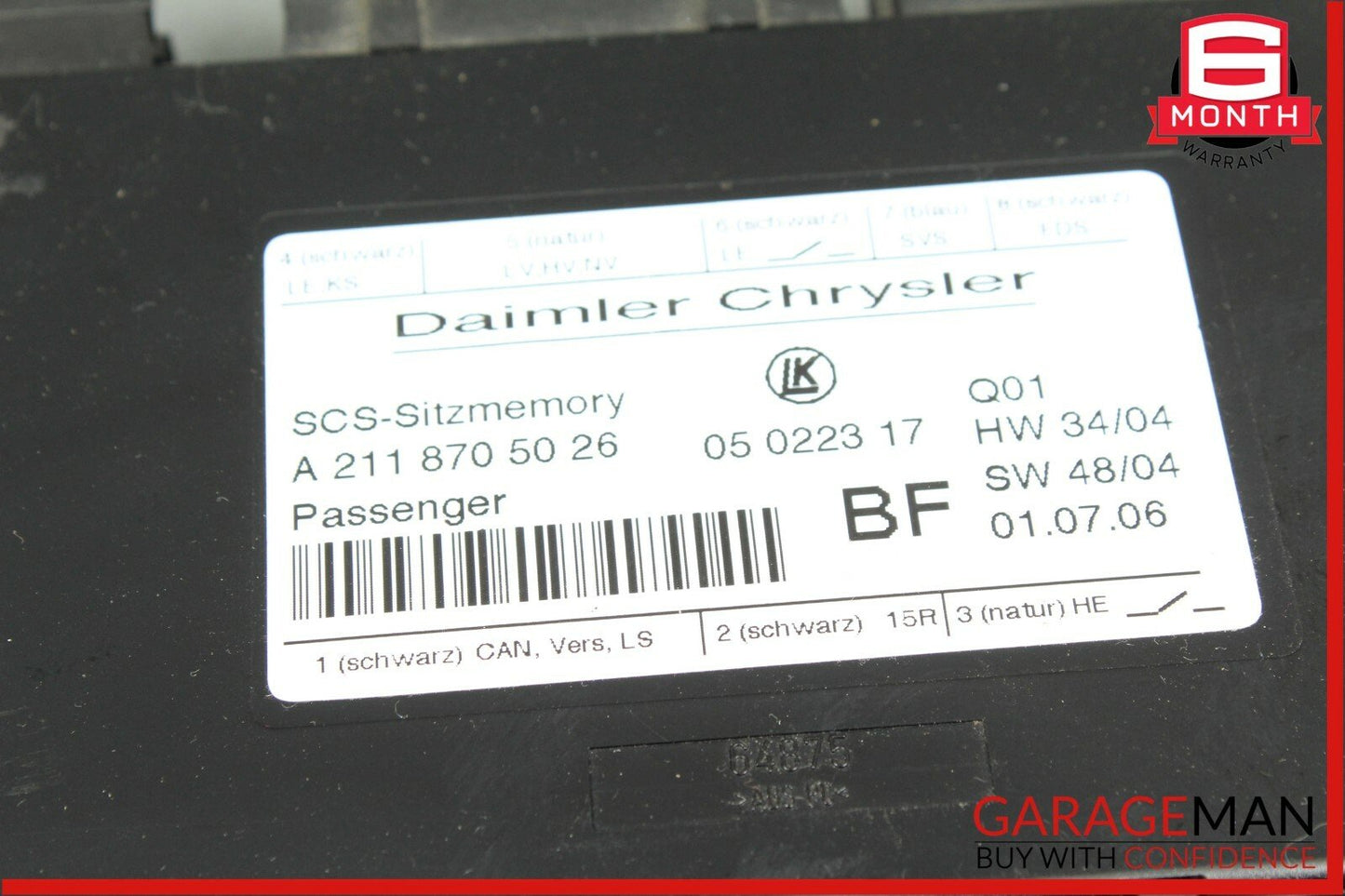 03-11 Mercedes E350 GL450 CLS350 ML550 Front Right Side Seat Control Module OEM