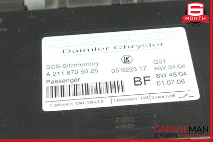 03-11 Mercedes E350 GL450 CLS350 ML550 Front Right Side Seat Control Module OEM