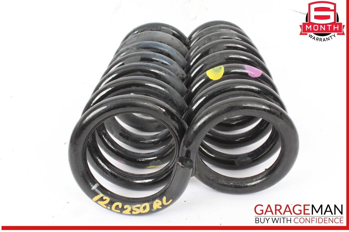 08-14 Mercedes W204 C250 Rear Right and Left Side Suspension Coil Spring Set OEM
