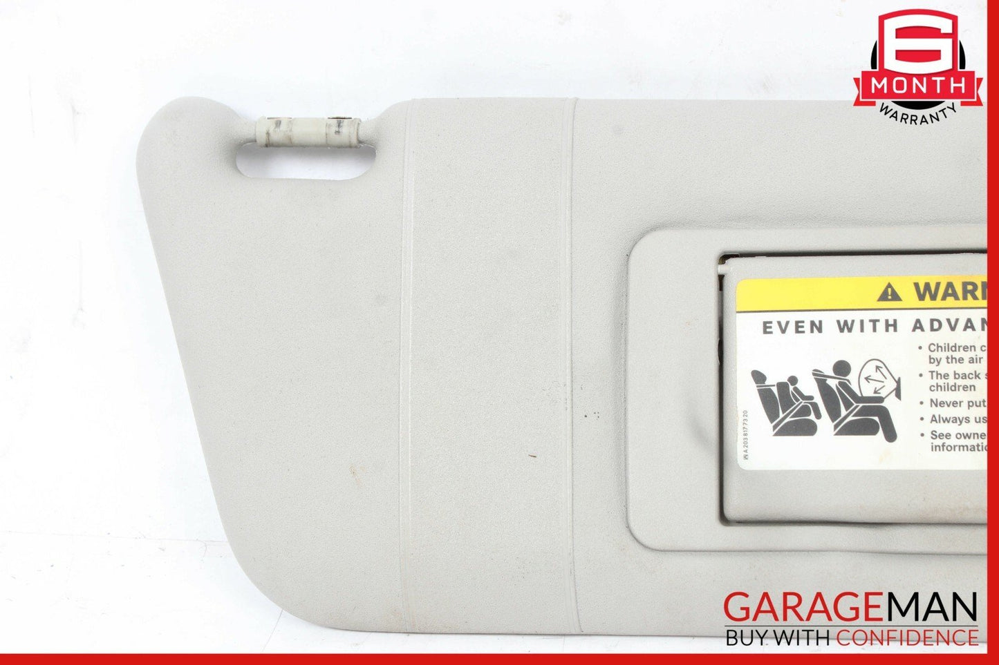 01-07 Mercedes W203 C230 Front Right Side Sunvisor Visor Sun Shade Sunshade Gray