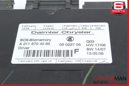 03-13 Mercedes X164 GL450 Front Left Side Seat Control Module Unit OEM