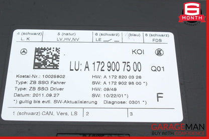 08-18 Mercedes W204 C350 SLK250 C250 Front Left Side Seat Control Module Unit