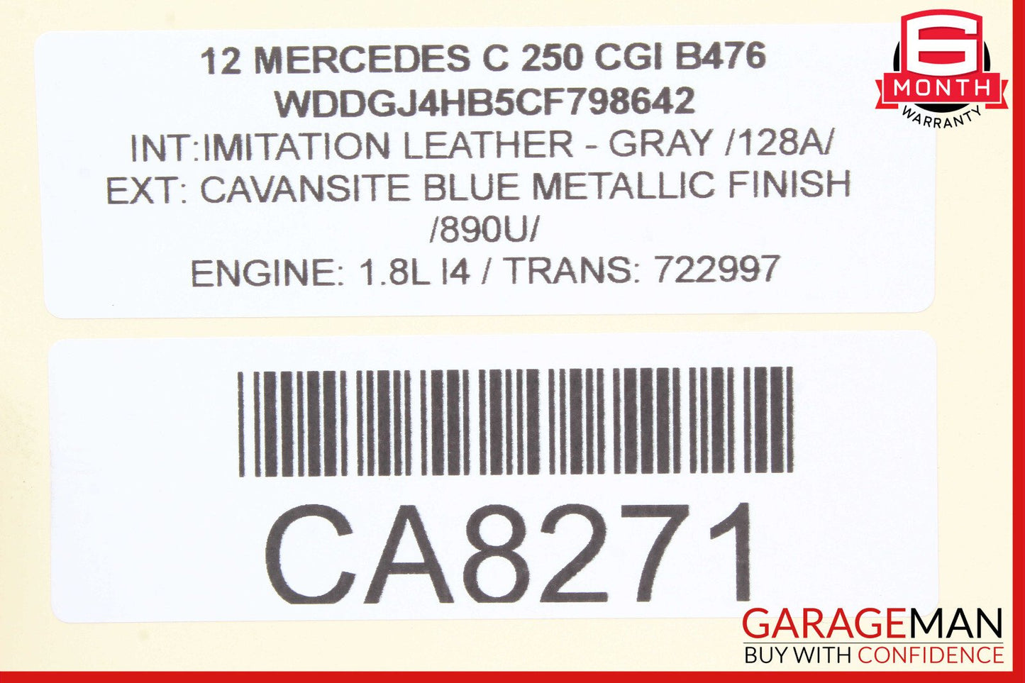 08-14 Mercedes W204 C350 Rear Right and Left Suspension Coil Spring Set OEM