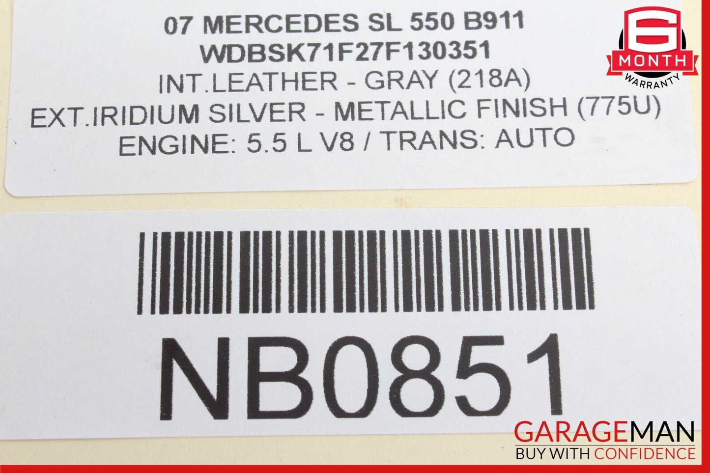 03-12 Mercedes R230 SL550 SL55 AMG Front Right Side Door Lock Latch Actuator OEM