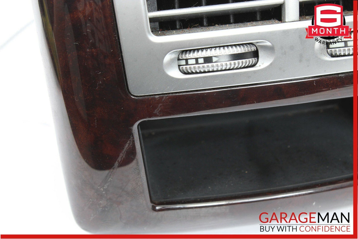 07-13 Mercedes W221 S550 S450 Rear Center Console A/C Air Vent Trim Bezel Wood