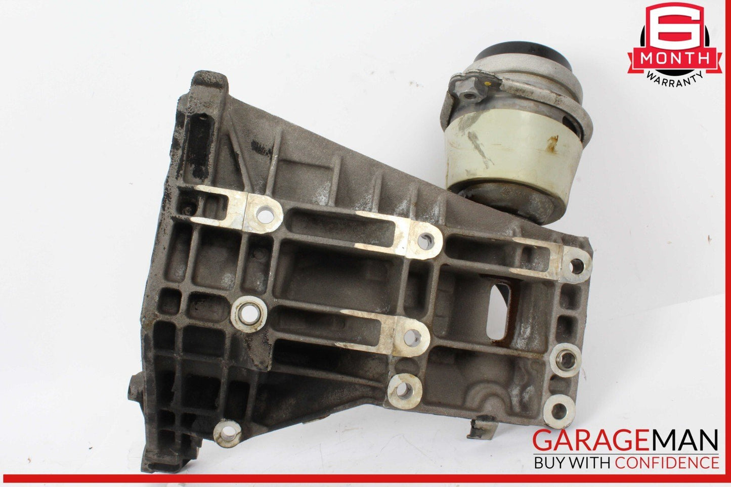 03-06 Porsche Cayenne Turbo 955 Engine Left Side Mount Bracket w/ Motor