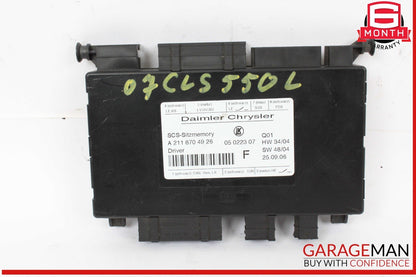 03-12 Mercedes W219 CLS550 SLK350 Seat Control Module Left Side OEM