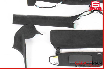 12-20 Tesla Model S Panoramic Roof Headliner Trim Bow Interior Pillars Cover Set