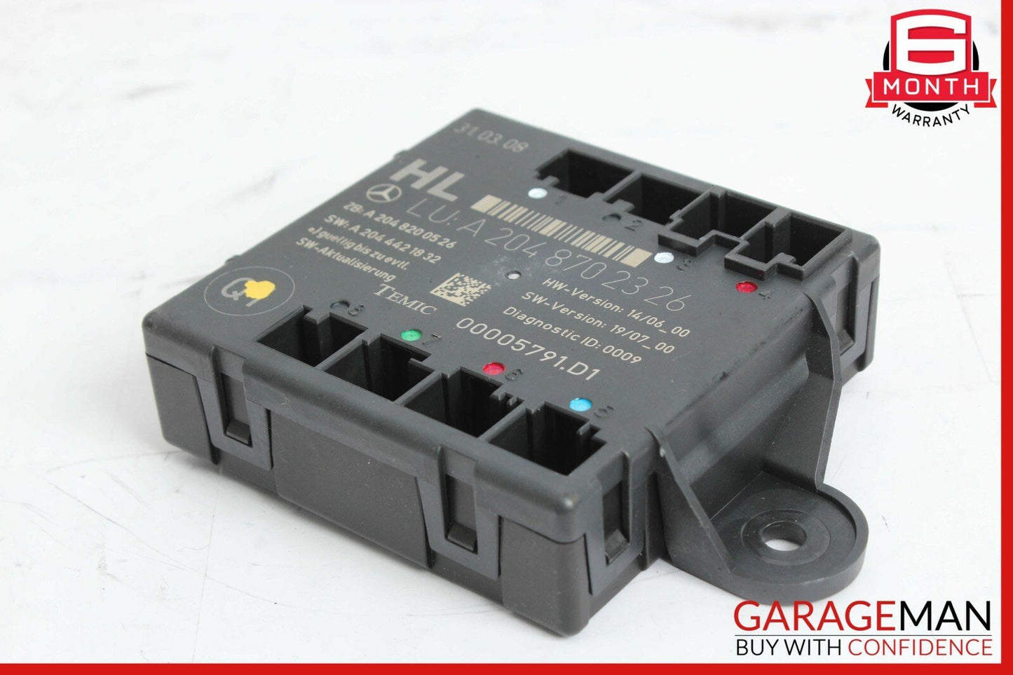 08-14 Mercedes W204 C300 C350 Rear Left Side Door Control Module 2048702326 OEM