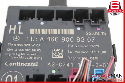 12-19 Mercedes X166 GL450 ML350 GLE350 Rear Left Side Door Control Module