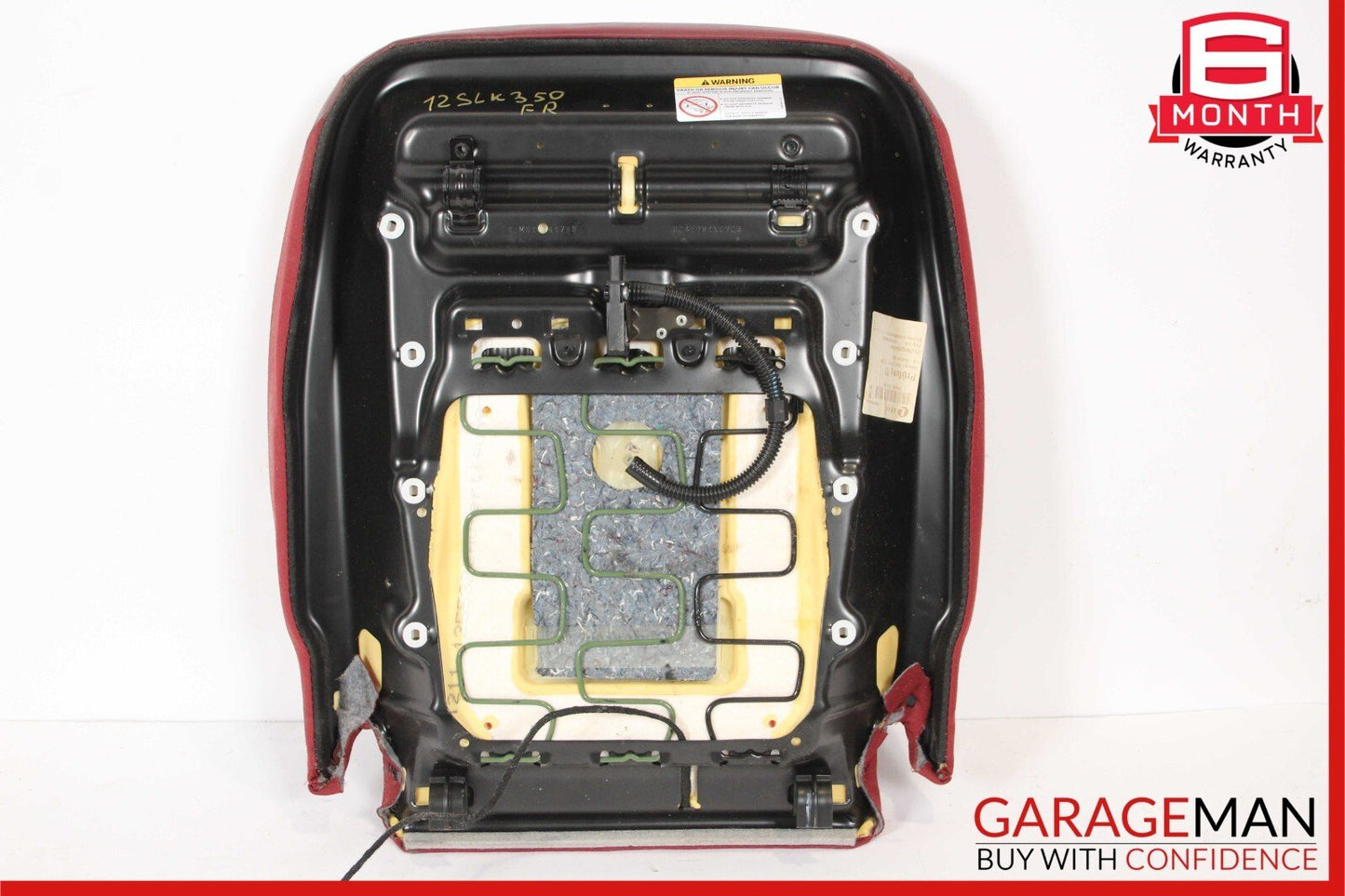12-16 Mercedes R172 SLK350 Front Right Side Lower Bottom Seat Cushion Cover Red