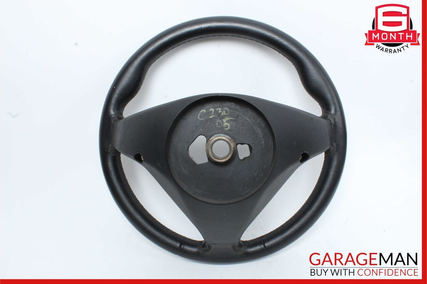 05-08 Mercedes W203 C230 SLK280 Sport 3 Spoke Steering Wheel Black OEM