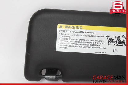 12-17 Fiat 500E Front Right Passenger Side Sun Visor Sunvisor Black OEM