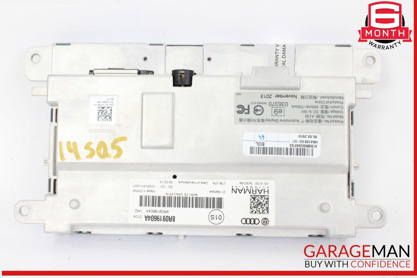 14-16 Audi SQ5 Front Dash Info GPS Navigation Display Screen Monitor OEM