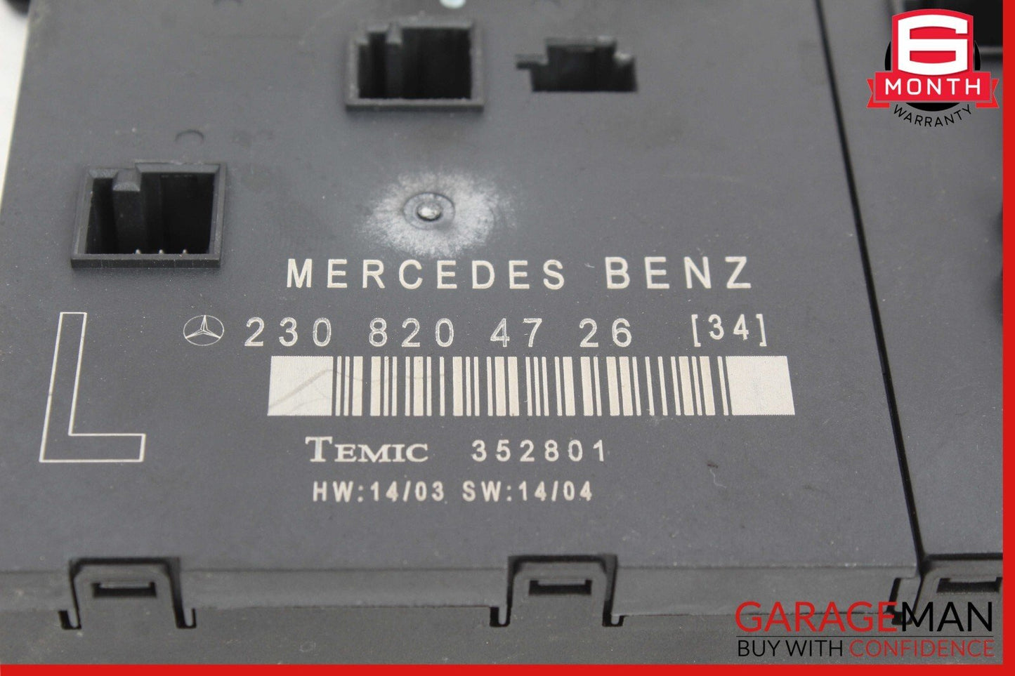 03-12 Mercedes R230 SL500 SL550 SL55 AMG Front Left Door Control Module Unit