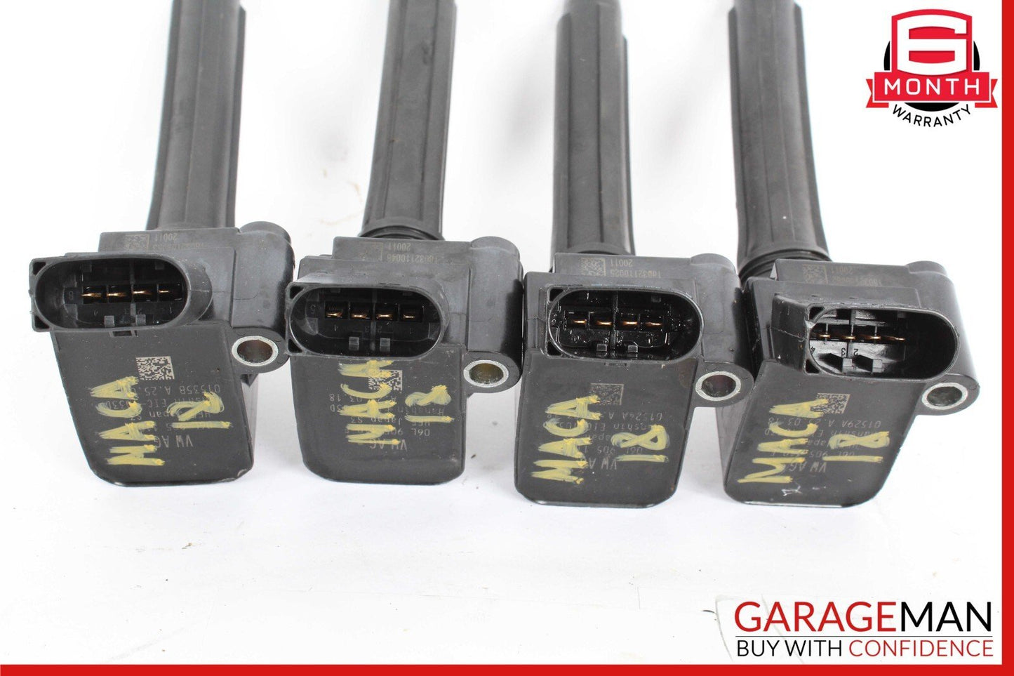 17-19 Porsche Macan 95B Audi A3 Engine Ignition Coil Plug Set 4 Pc OEM