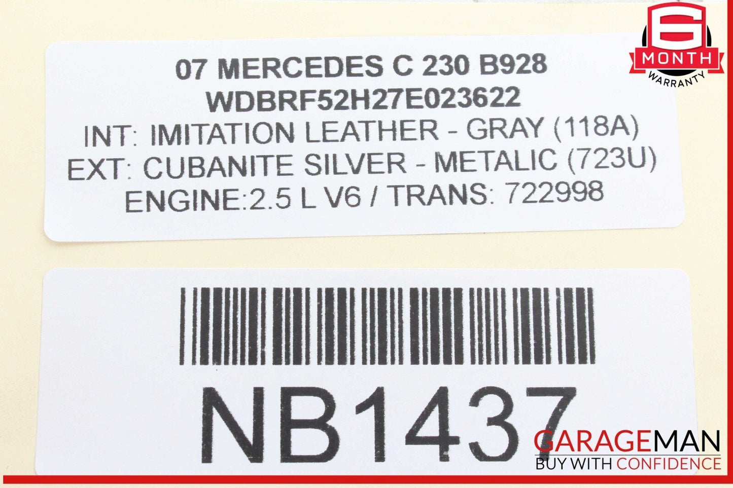 01-07 Mercedes W203 C230 C280 C320 Front Left Door Control Module OEM