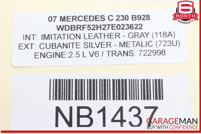 01-07 Mercedes W203 C230 C280 C320 Front Left Door Control Module OEM
