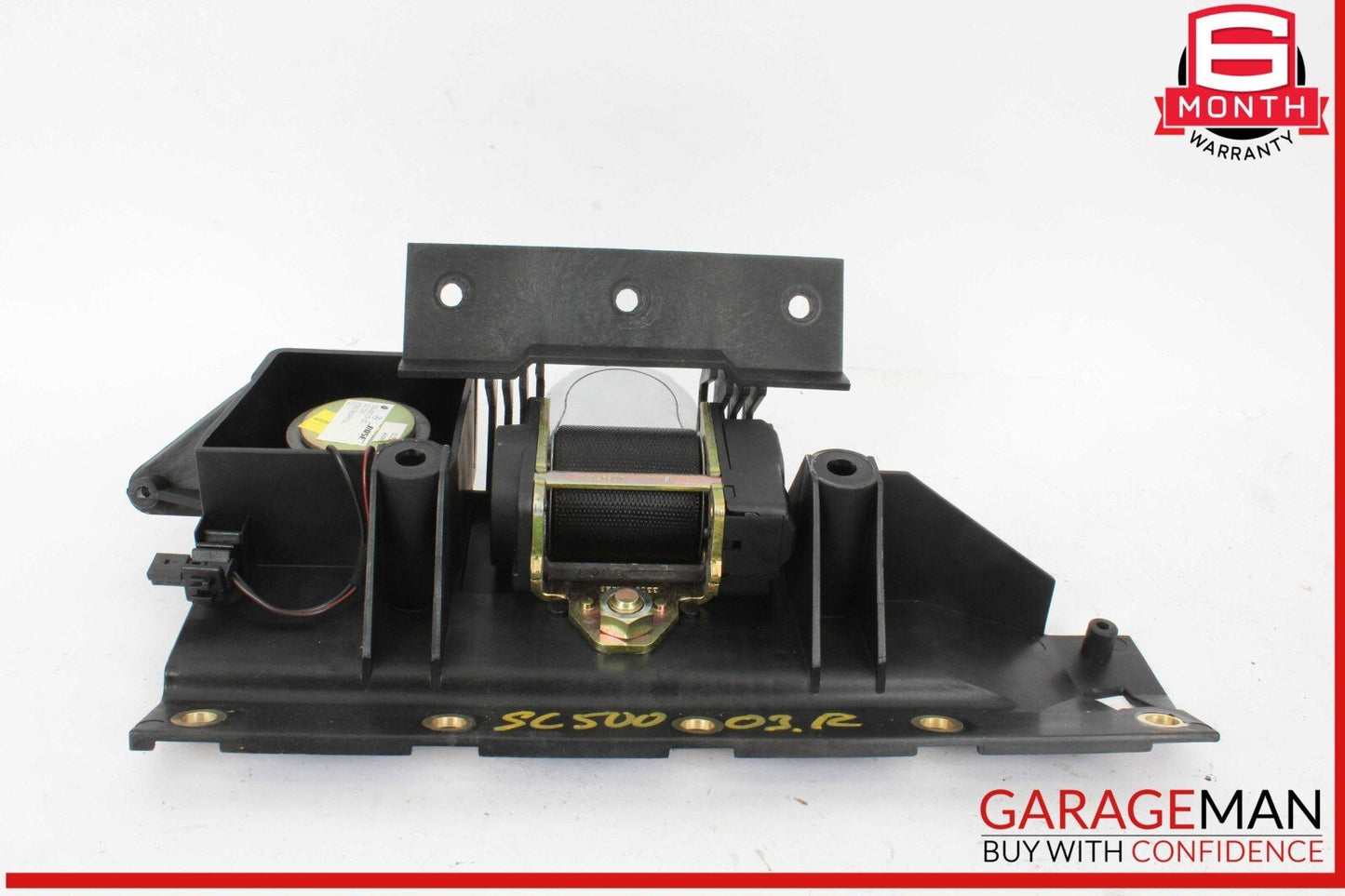03-08 Mercedes R230 SL500 Rear Right Seat Belt Retractor Luggage w/ Speaker OEM