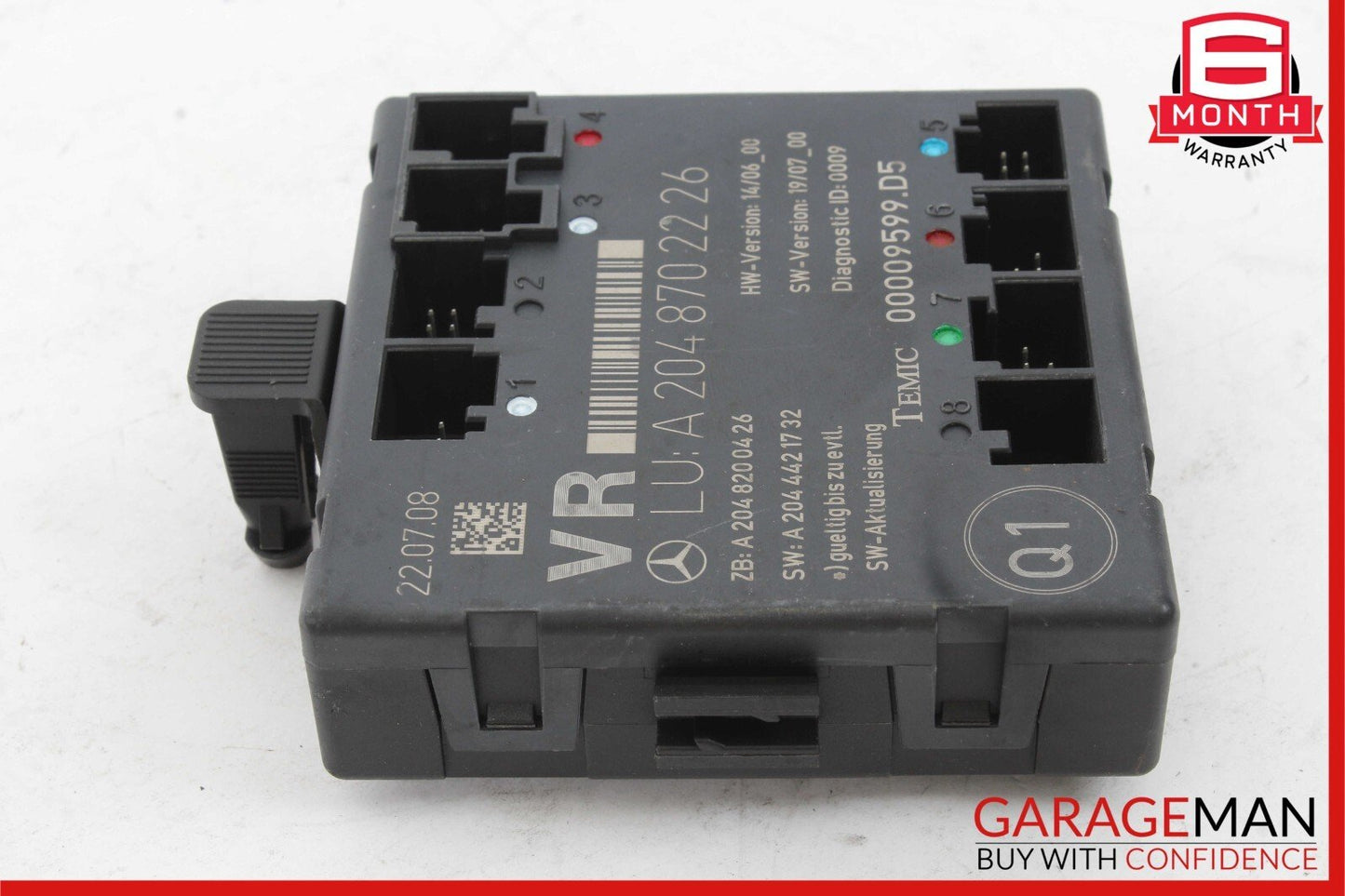 08-18 Mercedes W204 C300 C250 E400 Front Right Side Door Control Module OEM