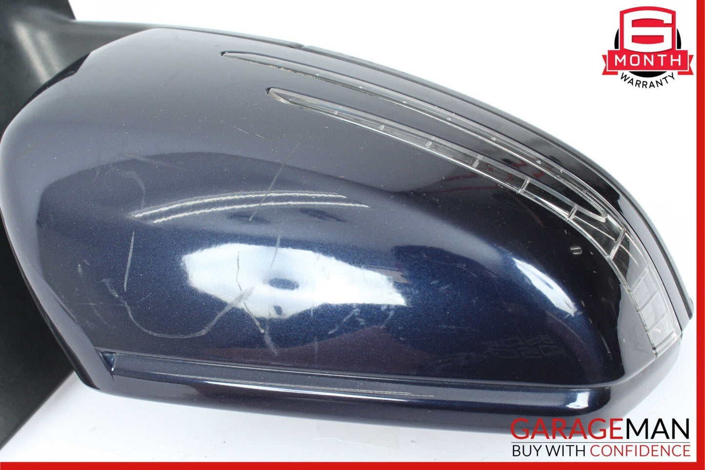 12-14 Mercedes W204 C250 Front Right Side Mirror Rear View Door Cavansite Blue