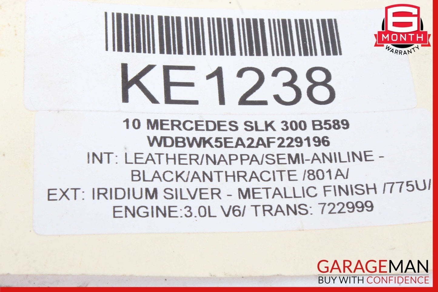08-18 Mercedes R171 CLS550 SLK300 Seat Control Module Front Left 1729007500 OEM