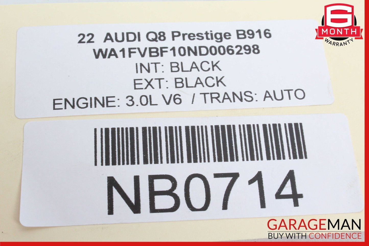 19-23 Audi Q8 Engine Rear Left Side Upper Timing Cover 06M109285F OEM