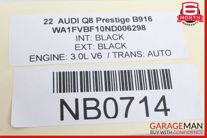 19-23 Audi Q8 Engine Rear Left Side Upper Timing Cover 06M109285F OEM