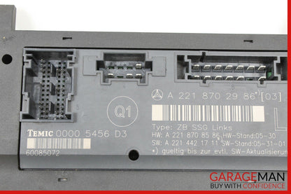 07-13 Mercedes W221 S450 S550 Front Left Driver Side Seat Control Module Unit