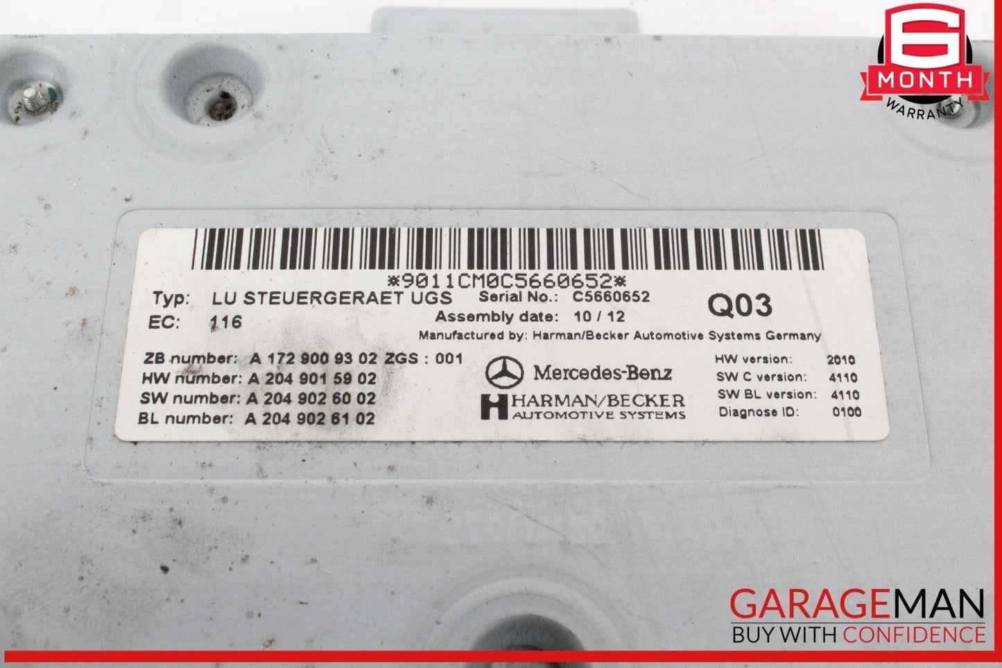 10-18 Mercedes W218 CLS550 Communication Interface Module 1729009302 OEM