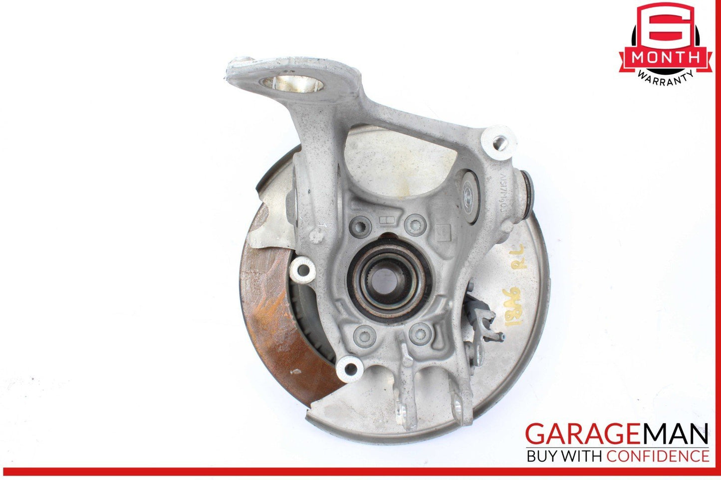 09-18 Audi A6 S4 A4 Rear Left Driver Side Spindle Knuckle Wheel w/ Rotor Disc