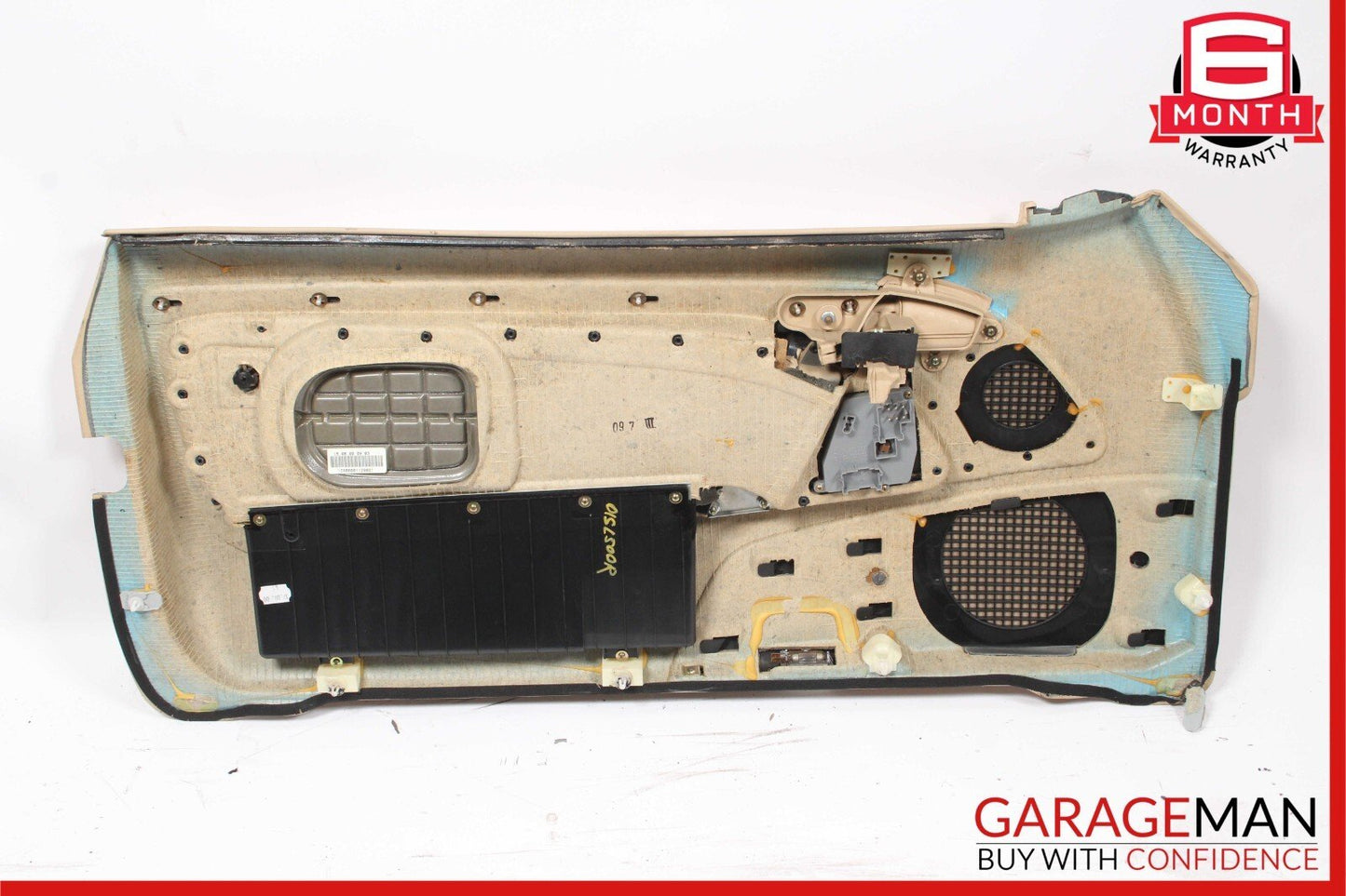 96-02 Mercedes R129 SL500 Front Right Side Interior Door Panel Leather Saffron