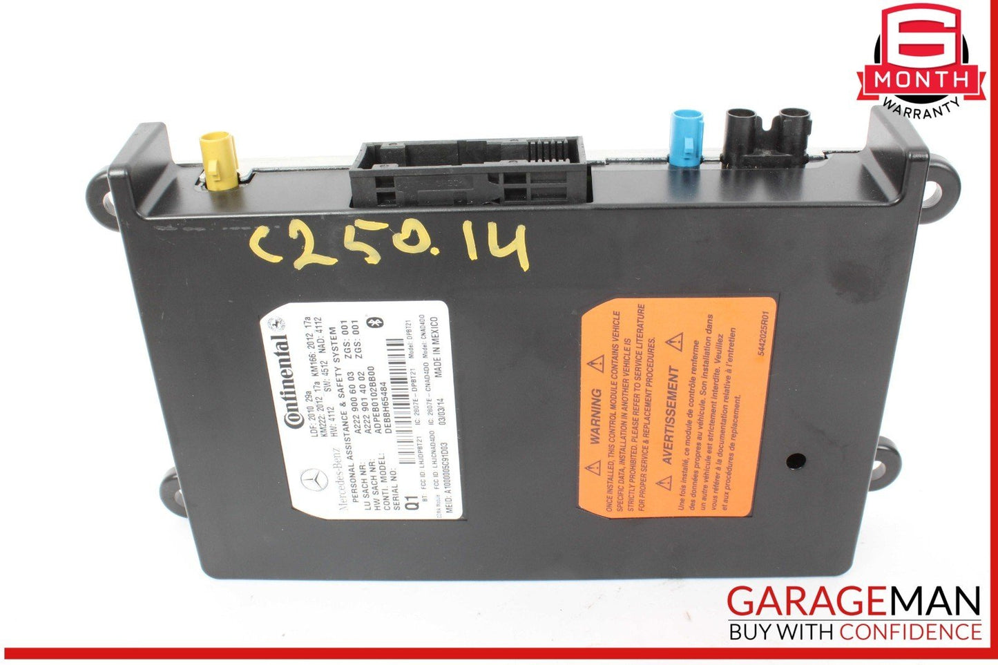 12-15 Mercedes W204 C250 CGI Communication Control Module 2229006003 OEM