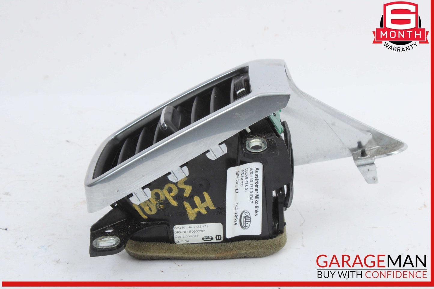 10-16 Porsche Panamera S 970 Rear Left Side Console A/C Air Vent Grill OEM