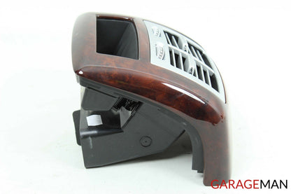 07-13 Mercedes W221 S450 S550 Rear Center Console A/C Air Vent Trim Panel Wood