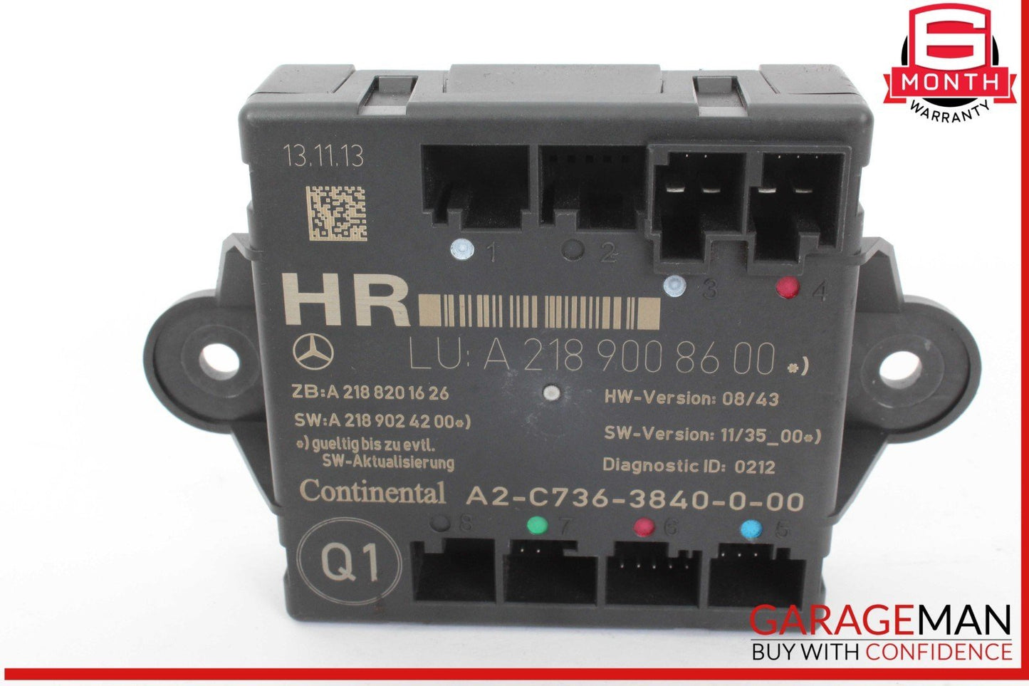 08-18 Mercedes W212 E250 C350 CLS550 Rear Right Side Door Control Module Unit