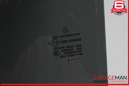 12-19 Mercedes W166 ML350 4MATIC Rear Left Driver Side Door Window Glass OEM