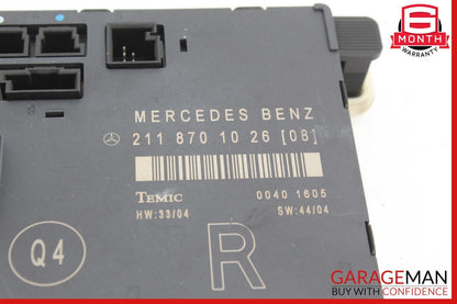 03-09 Mercedes W211 E500 E550 Front Right Passenger Door Control Module OEM