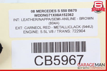 07-14 Mercedes W216 CL550 S550 Rear ABC Suspension Hydraulic Valve Block Pump