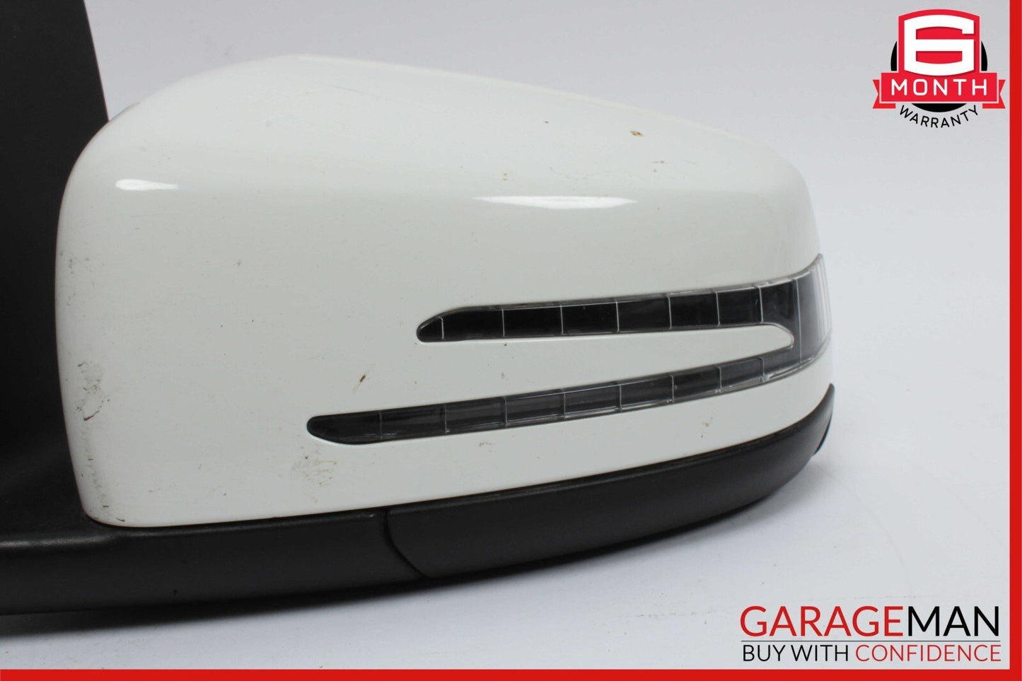 10-11 Mercedes W204 C300 Front Left Driver Side Rear View Door Mirror White OEM